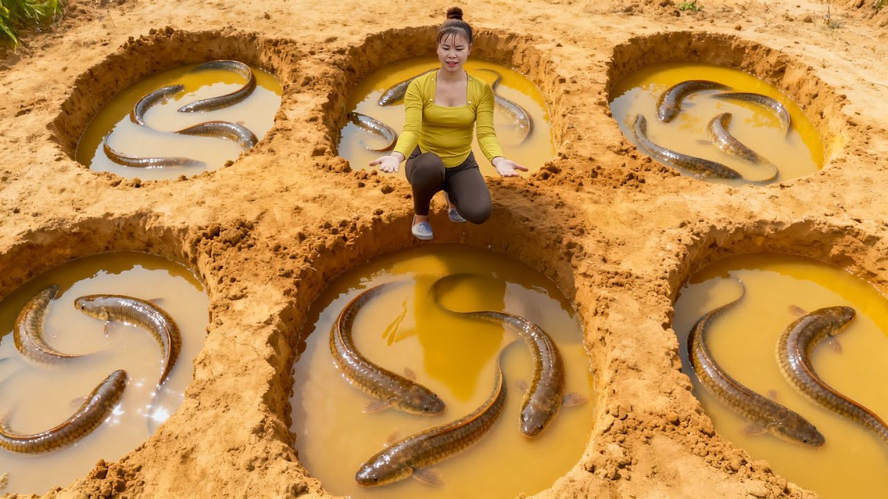 Catching A Lot Of Eels At Mud Pond Goes To Countryside Market Sell For Villager