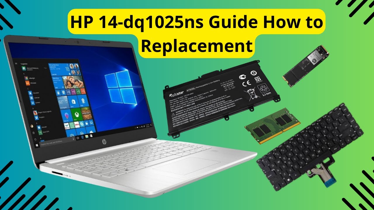 HP 14s-dq1025ns HOW TO REPLACEMENT Keyboard, Battery, Hard Disk,  Memory.