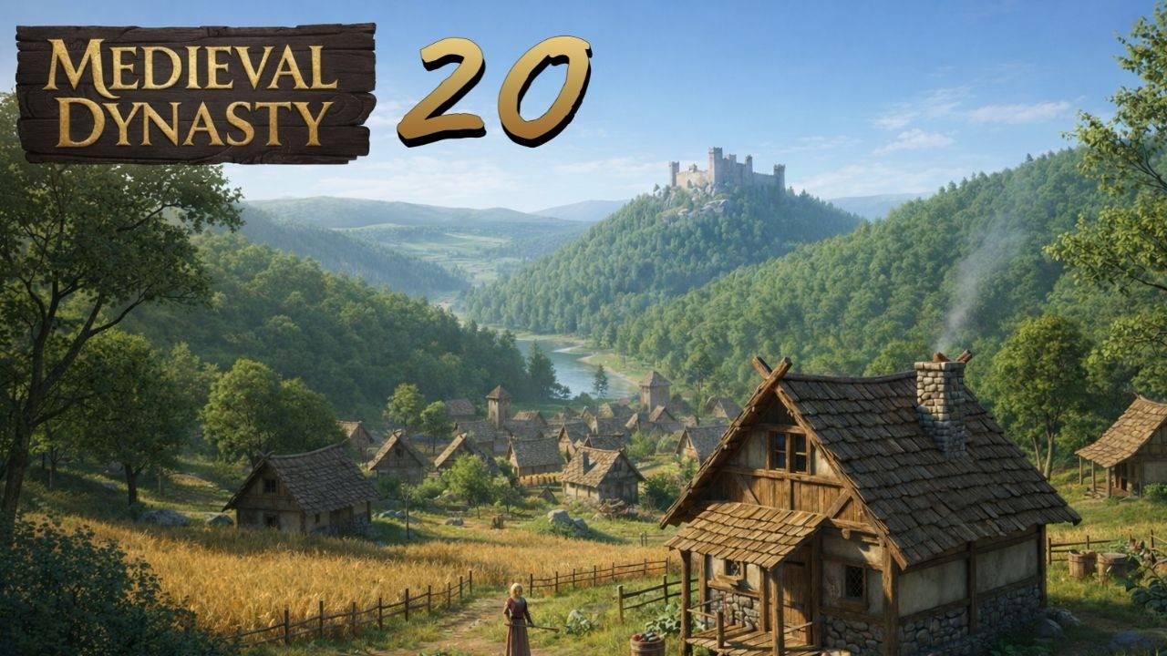 Medieval Dynasty S01 Ep20 - Construction de l'étable, le 1er cochon! enfin porcelet!
