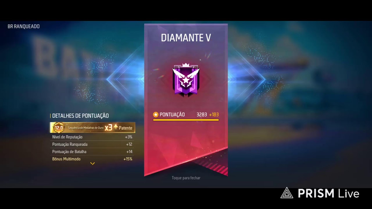 Free Fire Br Ranqueado em busca do elite