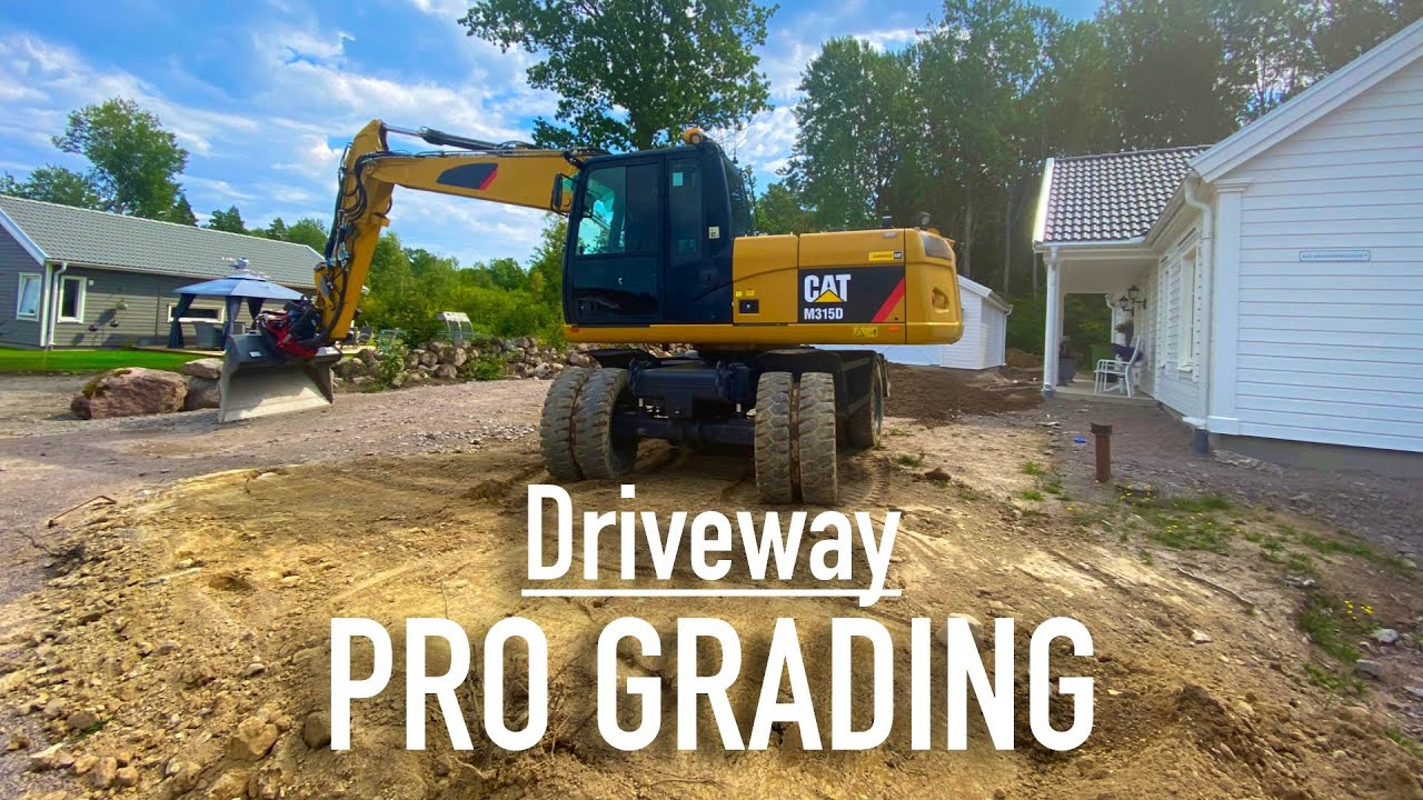 Pro Grading - Driveway #cat #caterpillar #digger #excavator #bagger