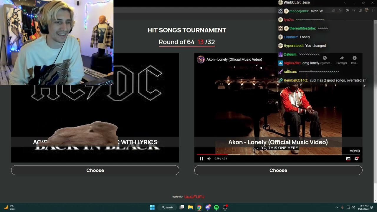 xQc Votes on the Best Songs of All Time