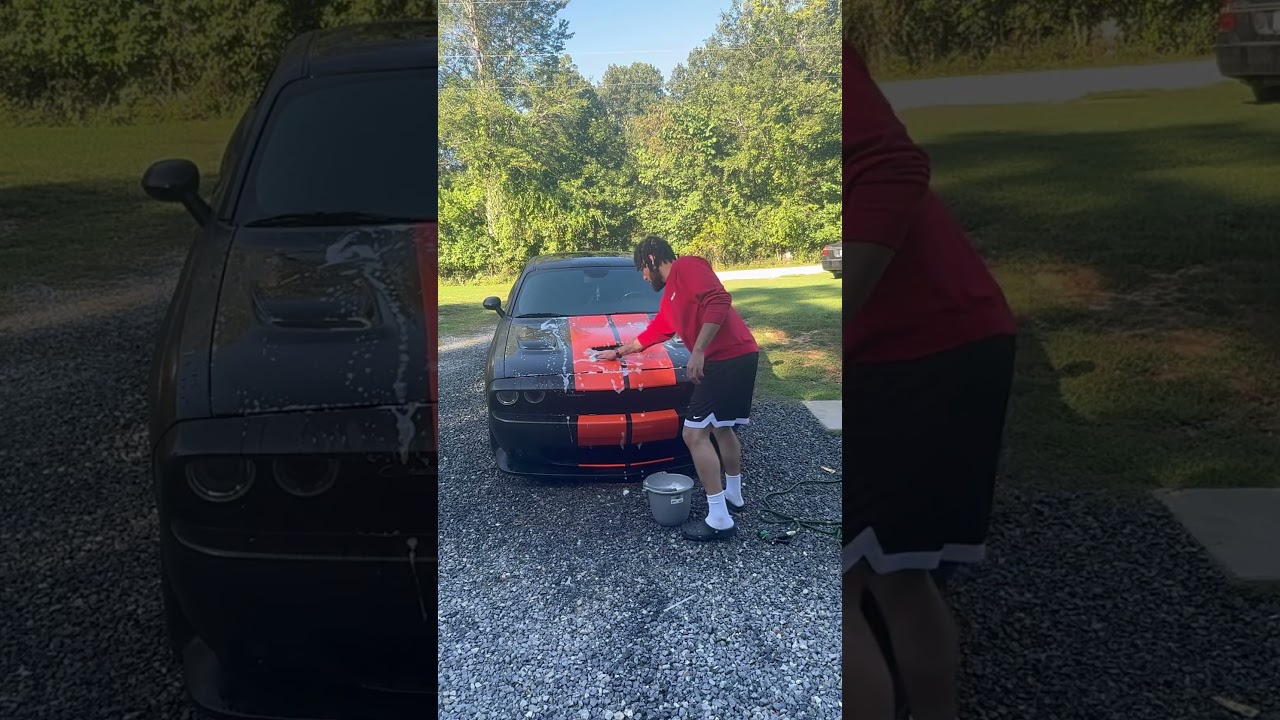 How I Clean/Wash My 2019 Dodge Challenger Scatpack 🧼 