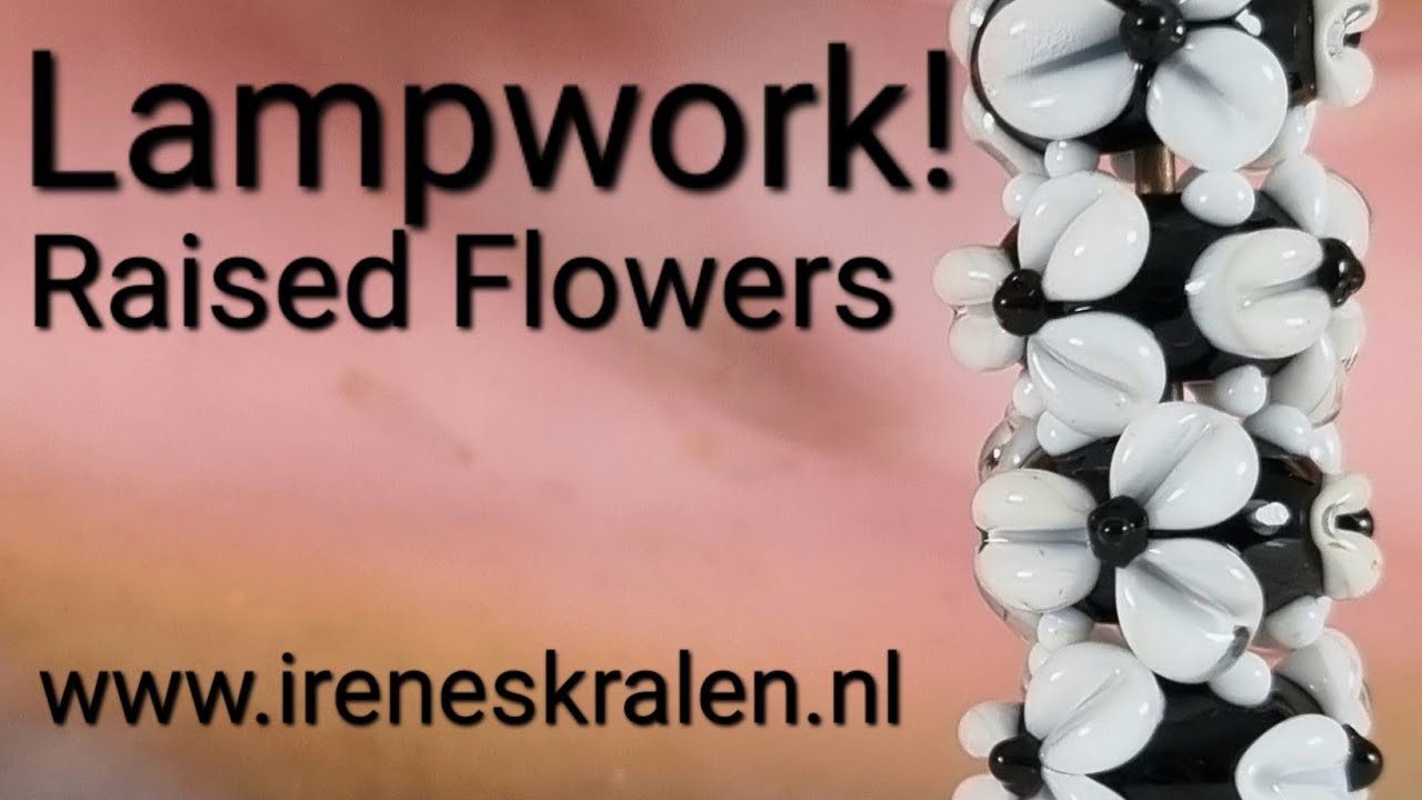 The Making Of: Lampwork Raised Flower Bead in Black & White
