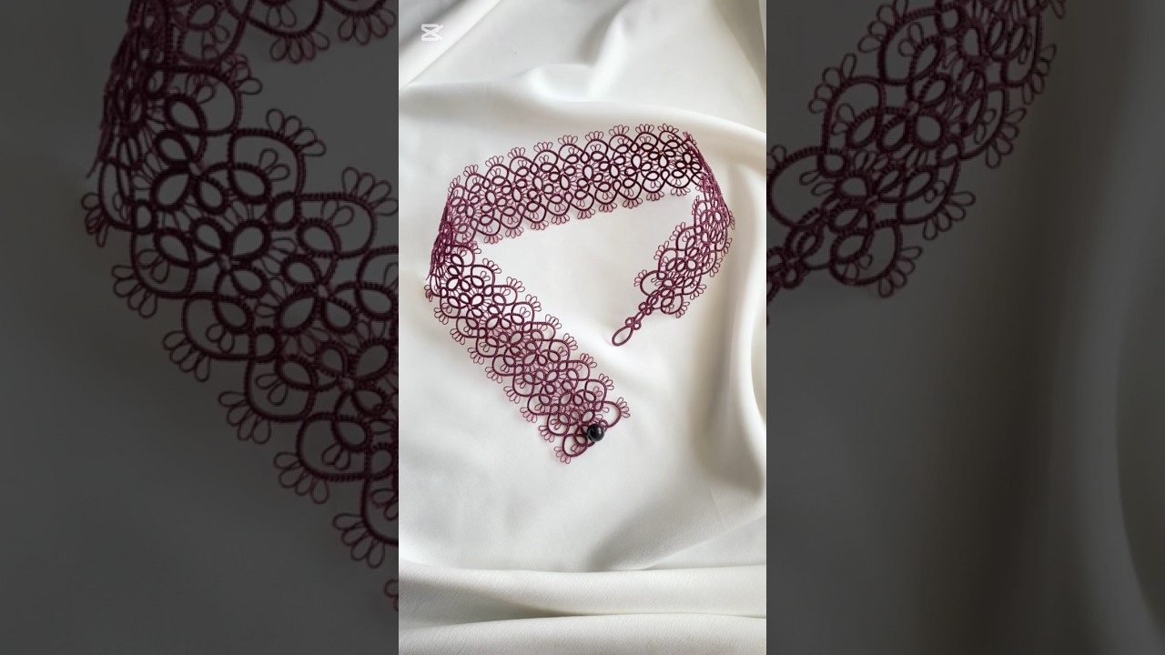 Как вино 🍷🍇. Чокер ручной работы #lace #чокер #чокеры #handmade #diy #украшения #choker #бисер