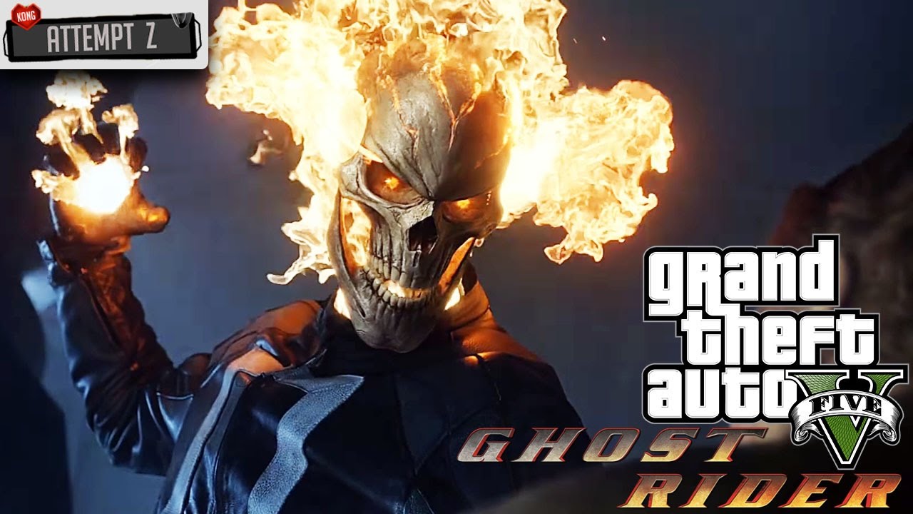GTA V#Ep.2 - ไอ้หัวไฟโกสไรเดอร์ !! | GTA V Ghost Rider mods! [AttemptZ]
