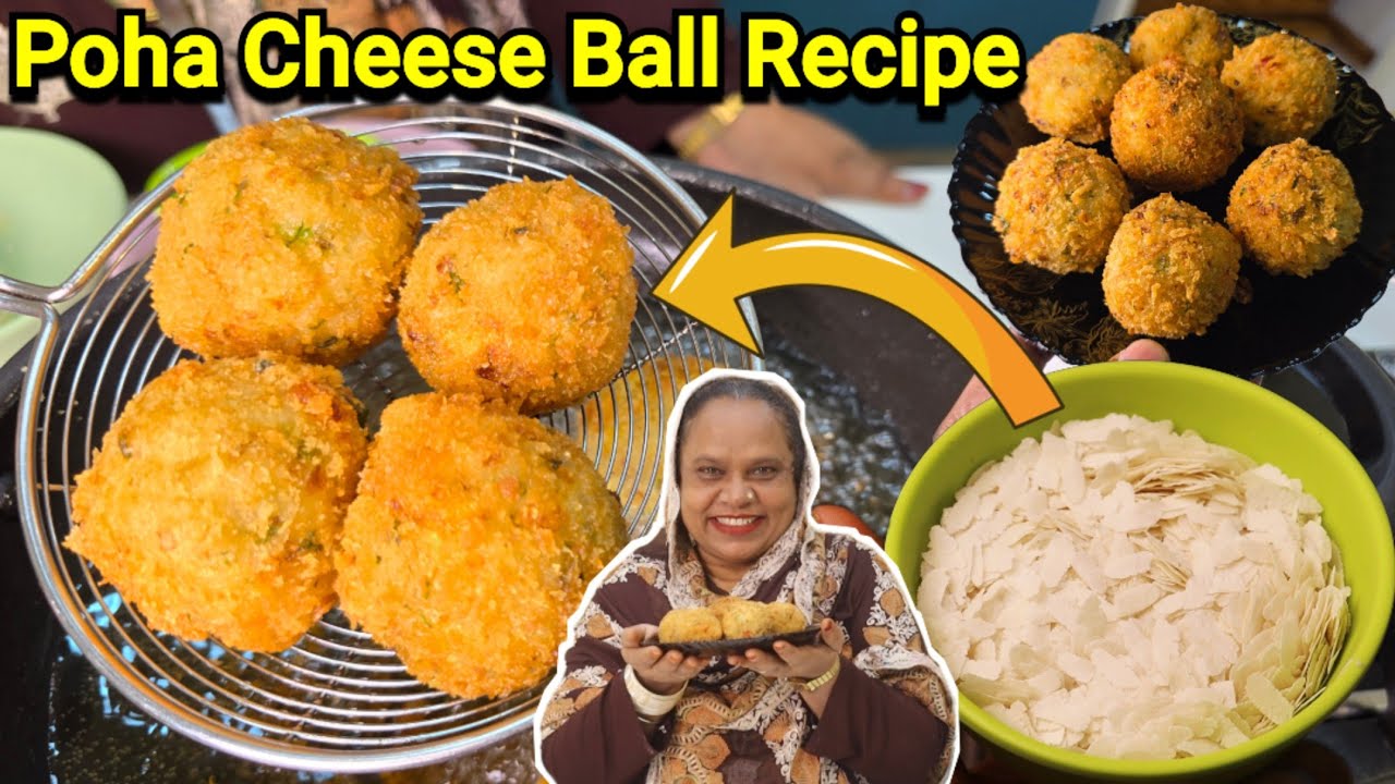 Poha Cheese Ball Recipe | Veg Cheese Ball Recipe | Crispy Cheese Ball Recipe