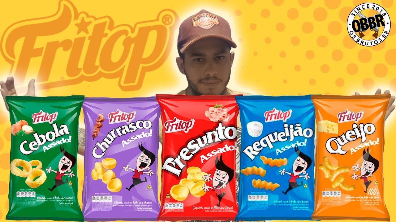 Experimentando todos os salgadinhos fritop