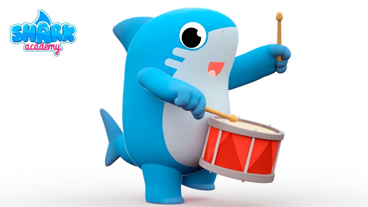 Shark Academy Sharkies ida jeden  po jeden Piosenki dla dzieci z Baby Sharkiem