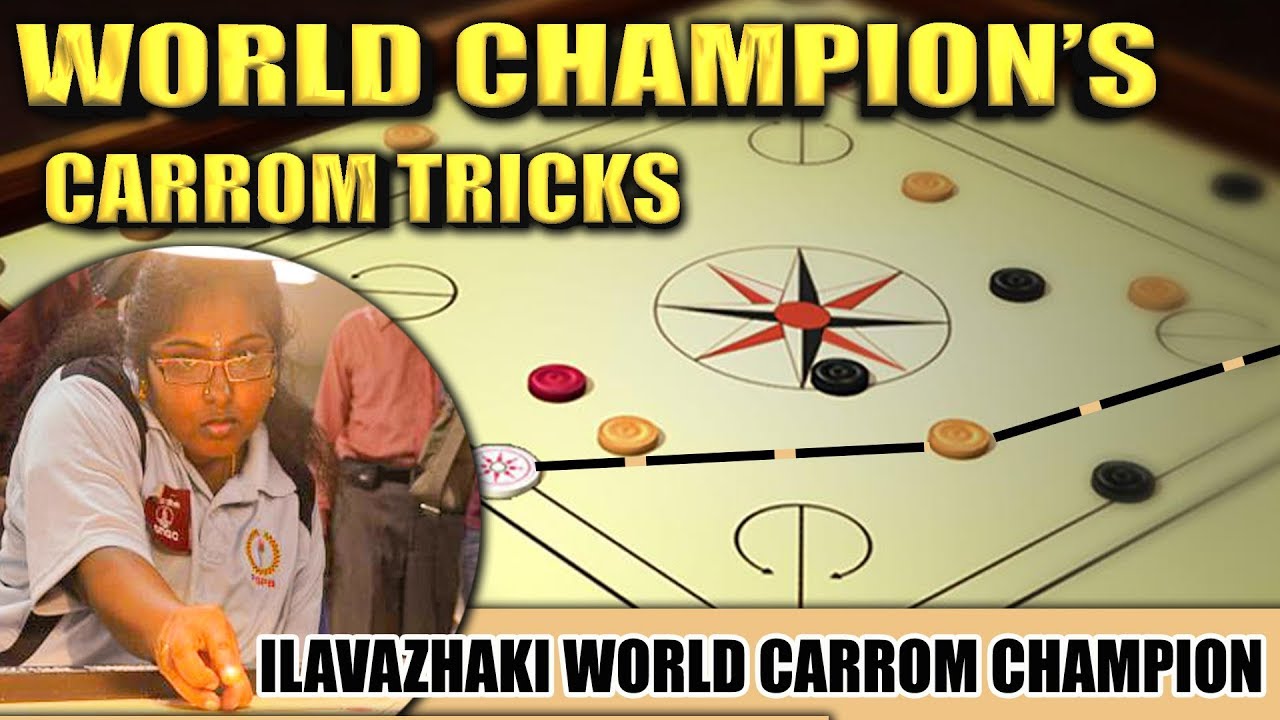 Carrom Tricks By World Champion | Ilavazhagi | Carrom Board