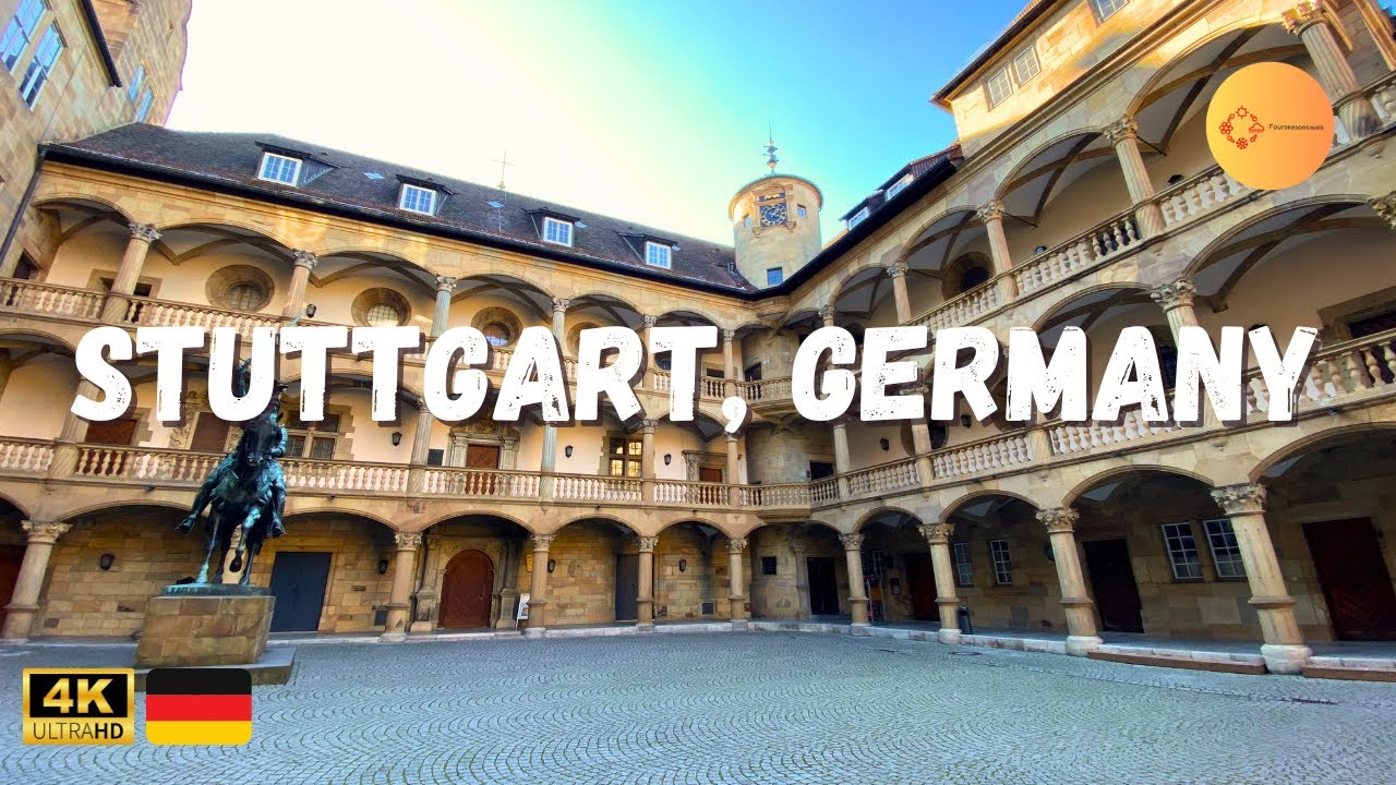 Stuttgart, Germany 4K Winter City Walking Tour