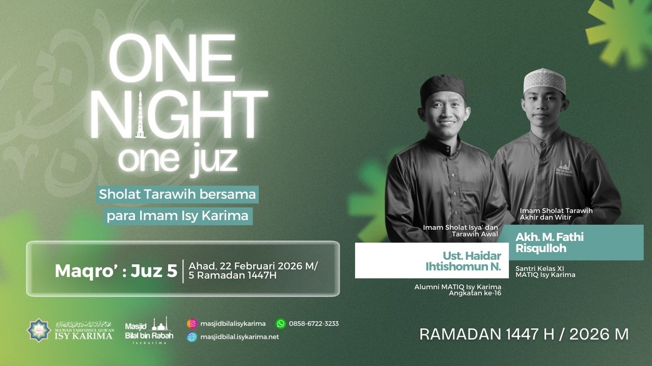 🔴[LIVE] Sholat Isya'& Taraweh Juz 5