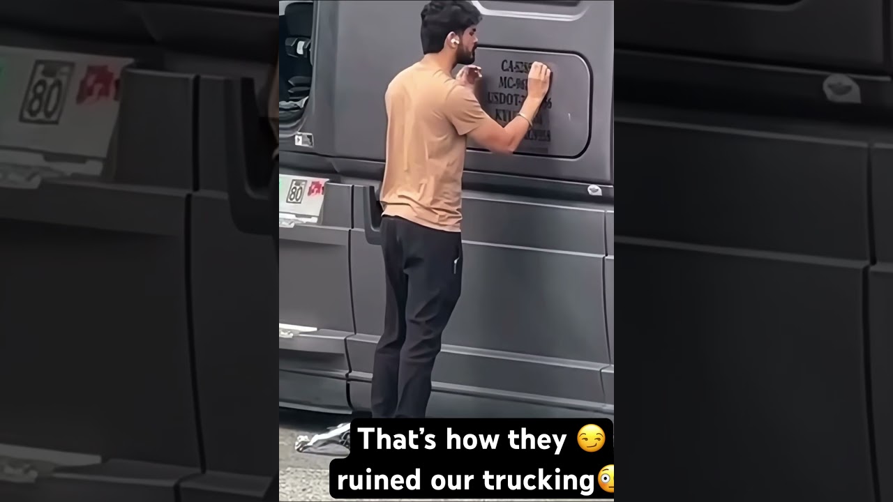 A dumb truck driver changed his company sign - watch this