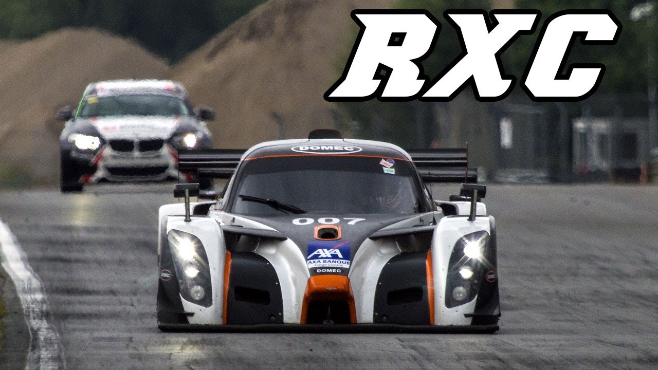 Radical RXC V8 Domec testing in Zolder (some Flames)