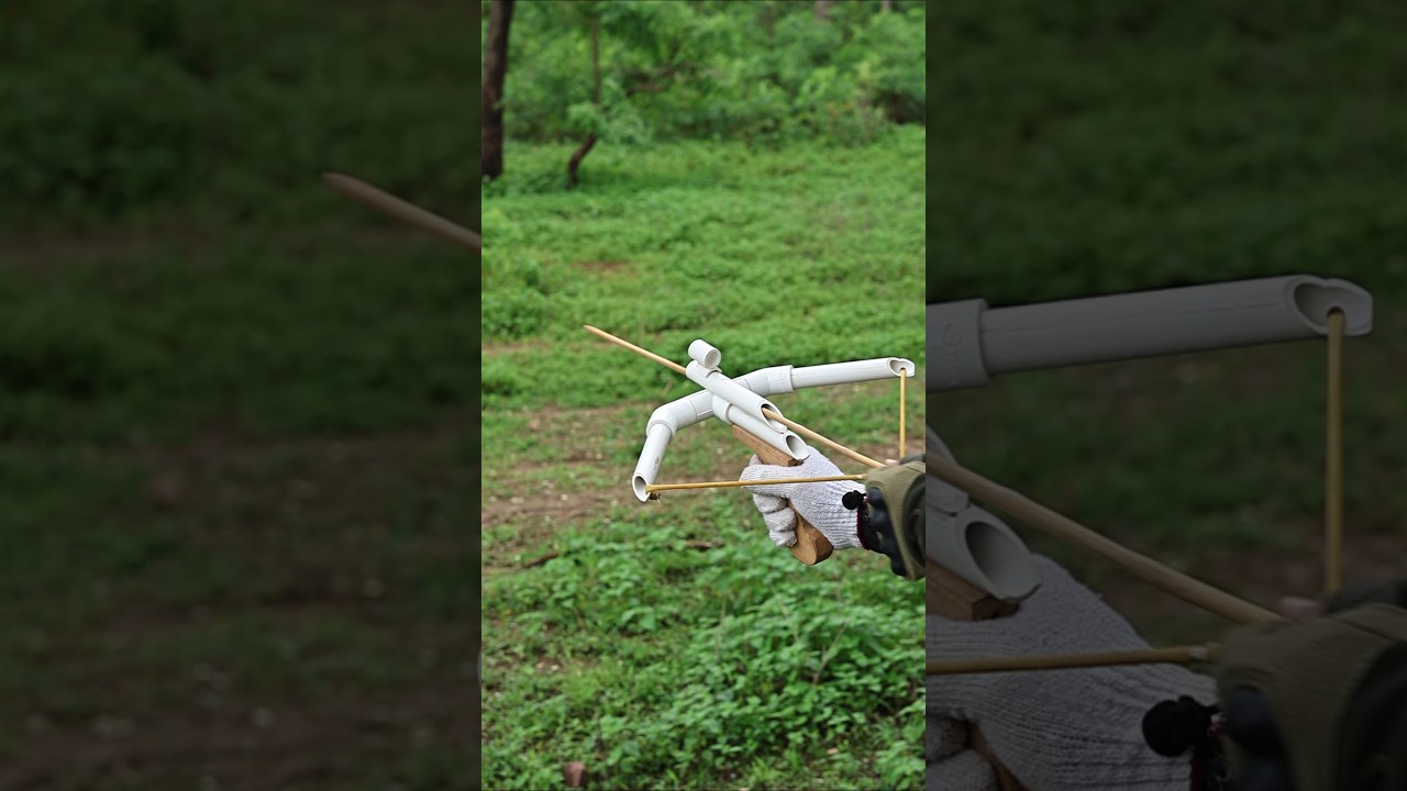 Eco Frindly Arrow Creation With Creative Bow Slingshot #diy #craft #youtubeshorts #wood #bamboo