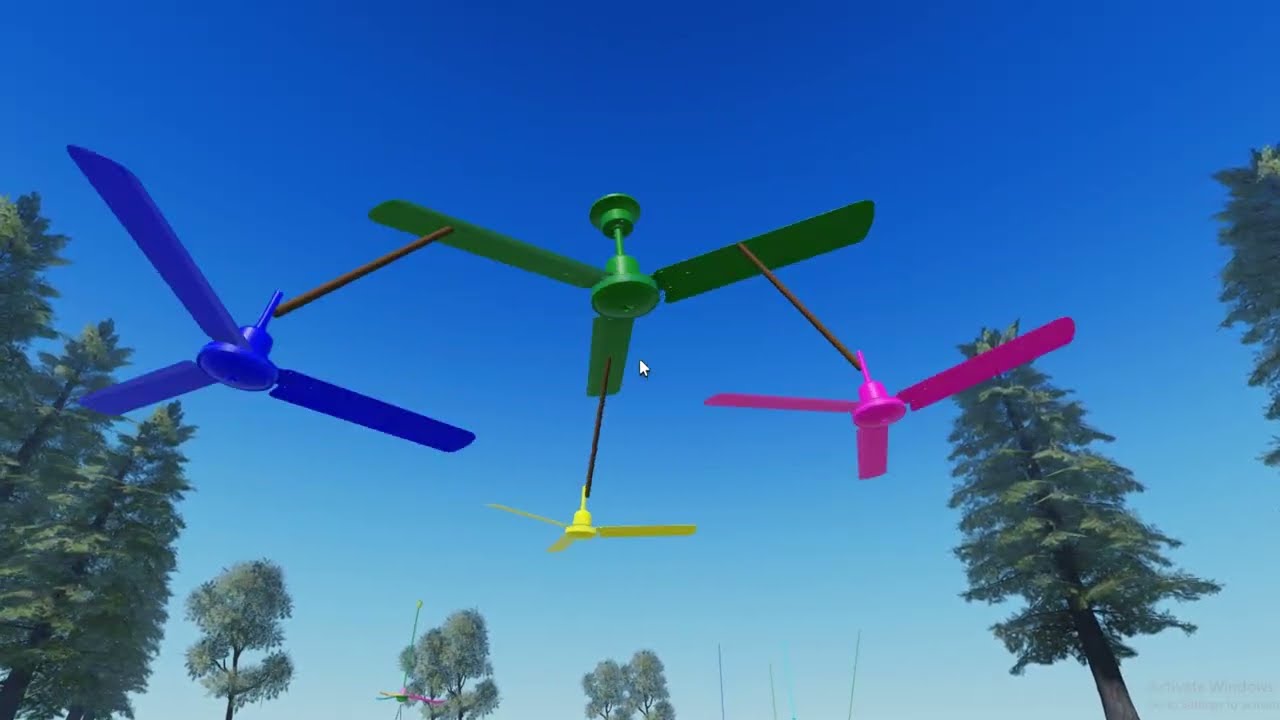 Самодельный 9-лопастной шатающийся потолочный вентилятор | Roblox