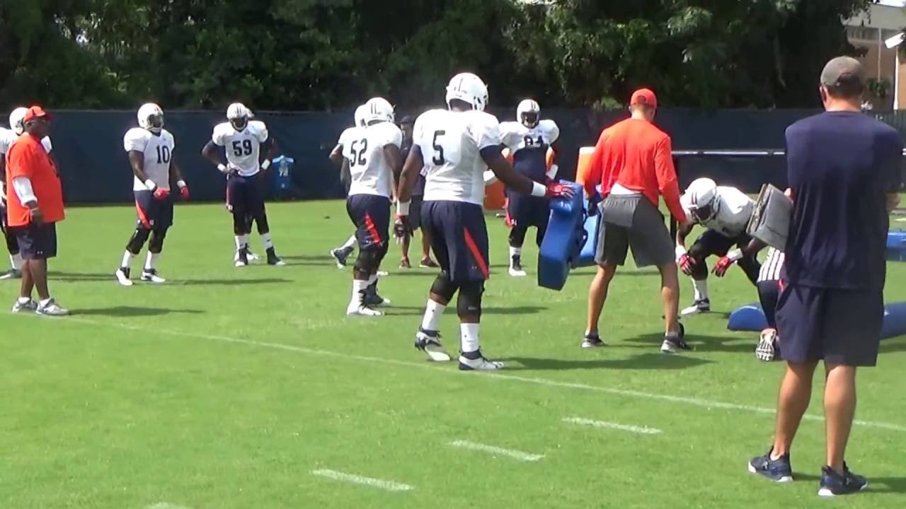 Auburn DL coach Rodney Garner chews out freshman DT