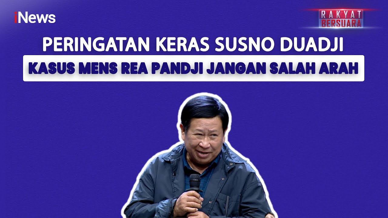 Susno Duadji Tegaskan: Mens Rea Pandji Jangan Berujung Kriminalisasi
