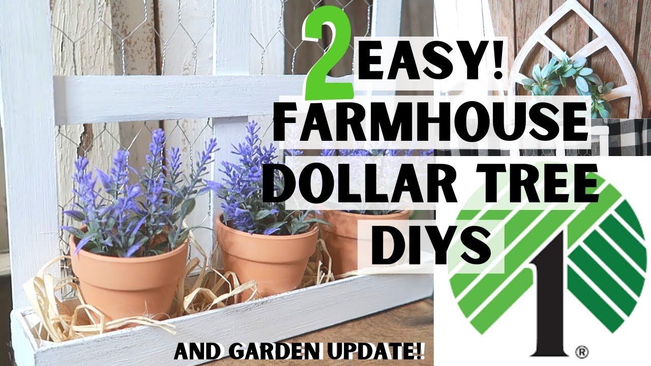 2 EASY DOLLAR TREE FARMHOUSE DIYS❤CUTE WALL DECOR❤AND PLANTING MY GARDEN!🌿
