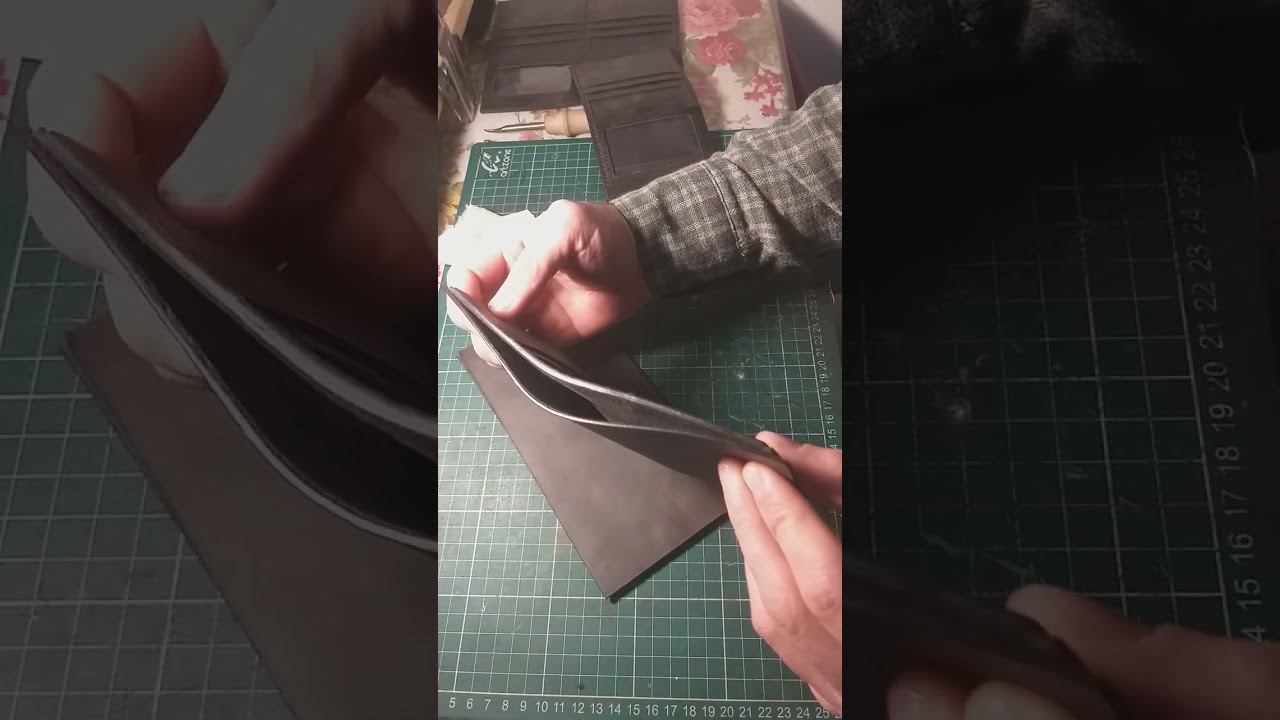 Deri kenar sonlandırma Deri kenar parlatma (leather edge burnishing) #leatherwallet #handmade