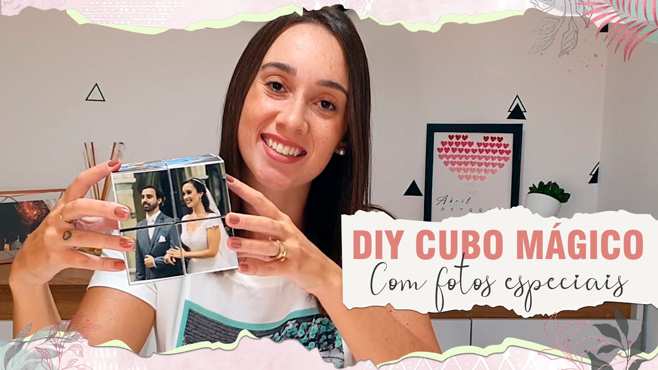 DIY Cubo Mágico com Fotos - Aniversário de namoro