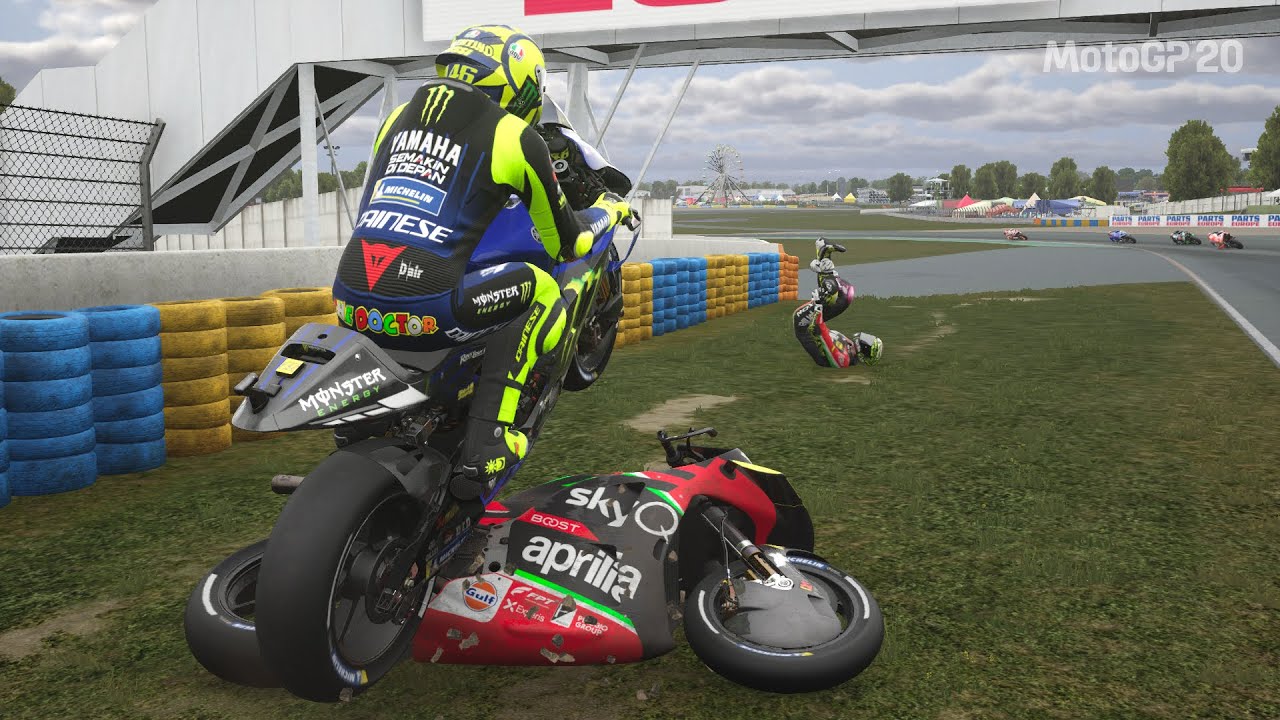 TERLALU BRUTAL ROSSI SAMPAI LINDAS SALAH SATU PEMBALAP SAAT BALAPAN