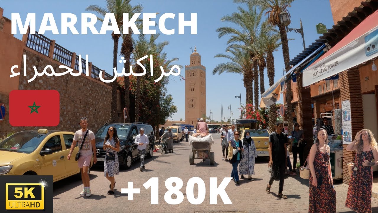 Marrakech City Tour in 5K 🇲🇦 - Marrakech old medina 2022  - جولة في اعماق مراكش المدينة القديمة 2022
