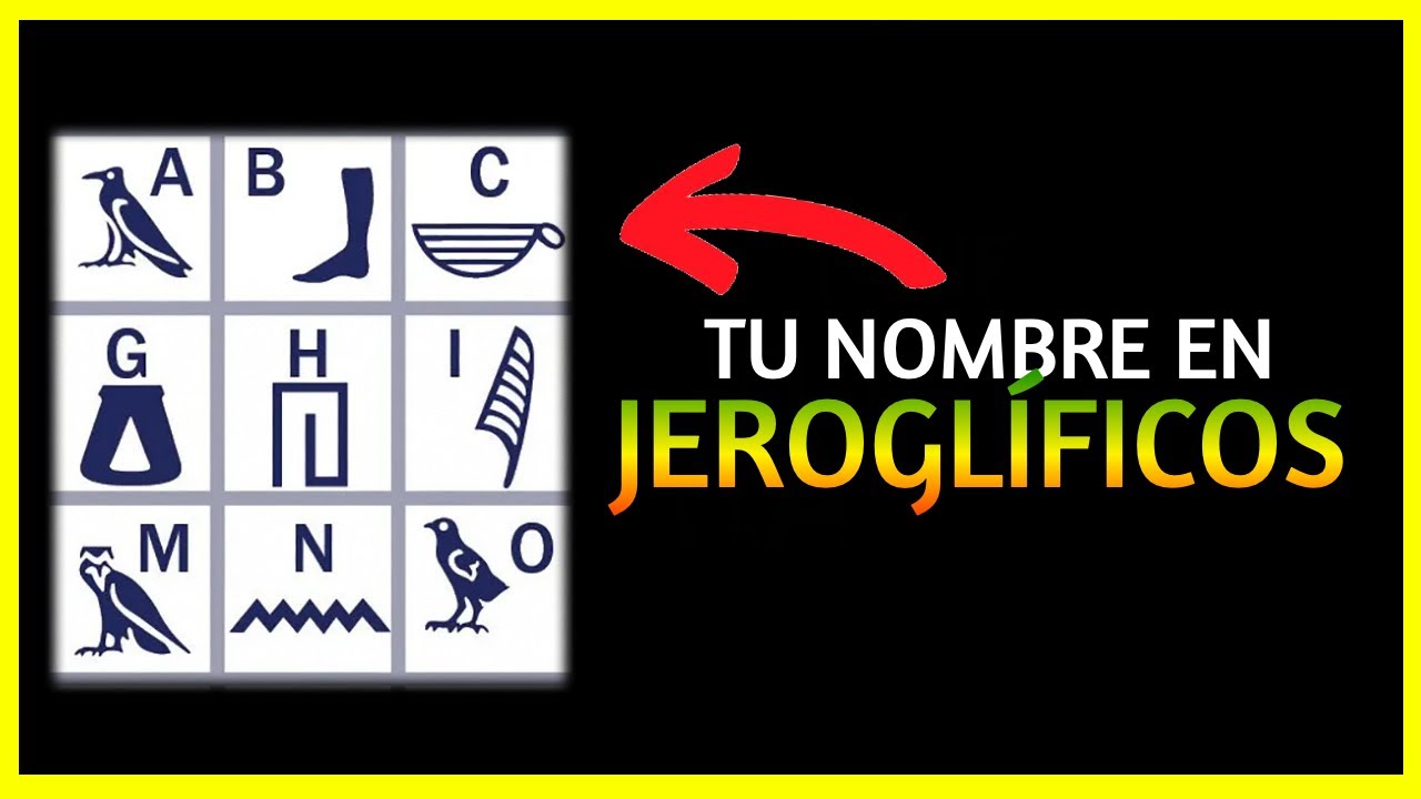 Cómo escribir TU NOMBRE EN JEROGLÍFICOS egipcios