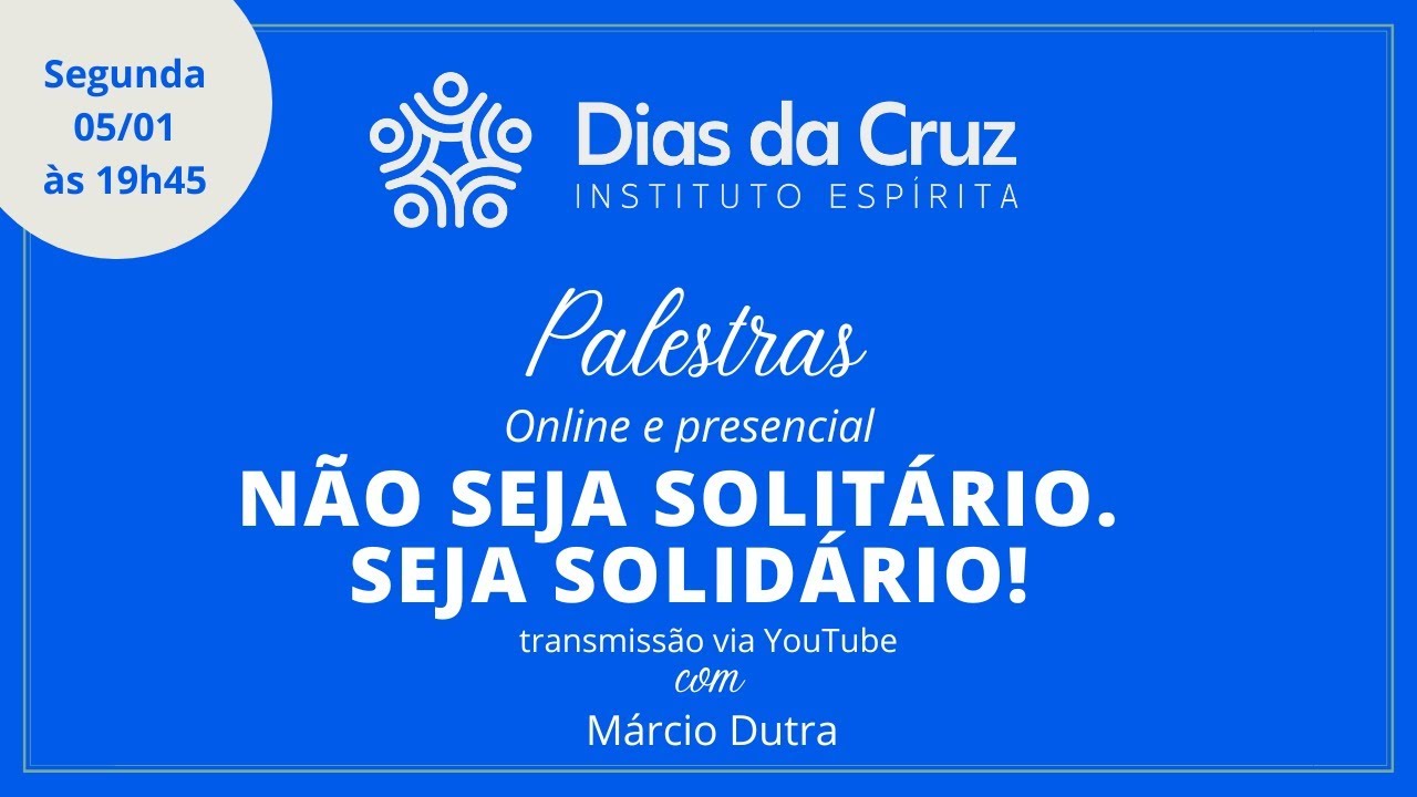 Não seja solitário. seja solidário!