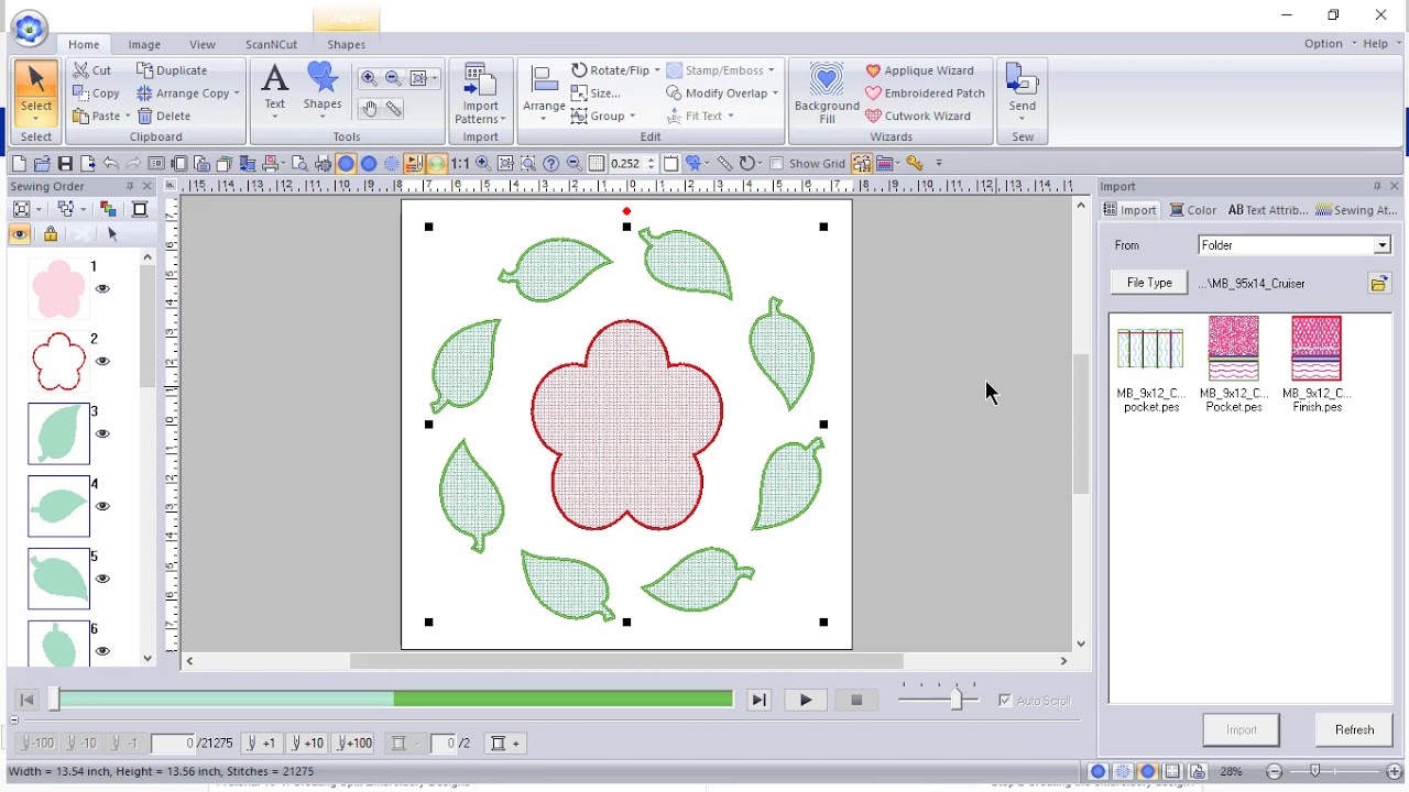 PE Design 11 - Custom Hoop Size, Splitting Design and Preserving Background Fill
