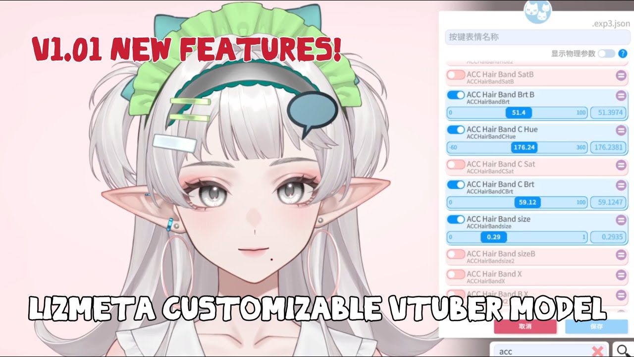 LizMeta Customizable Vtuber Model 1.01 NEW features!