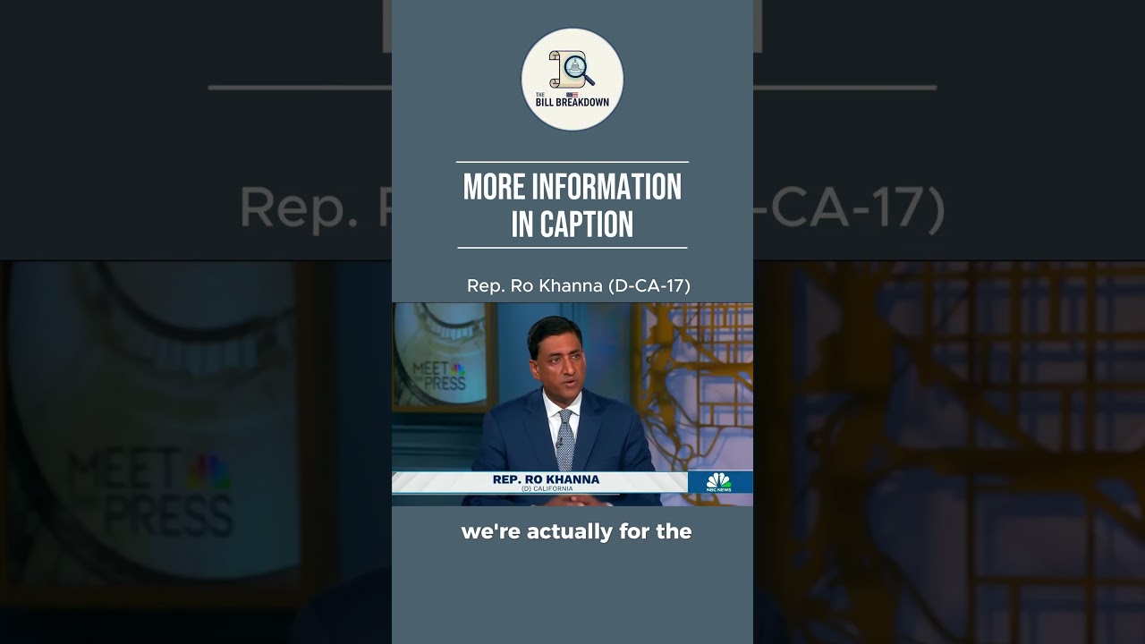 Ro Khanna on the White House&rsquo;s FY 2027 Budget Proposal