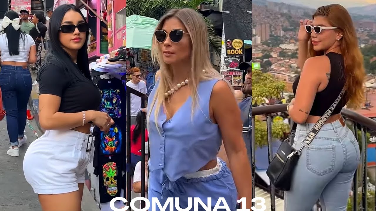 BEAUTIFUL COLOMBIAN GIRLS AT COMUNA 13 IN MEDELLIN [4K SCENES]