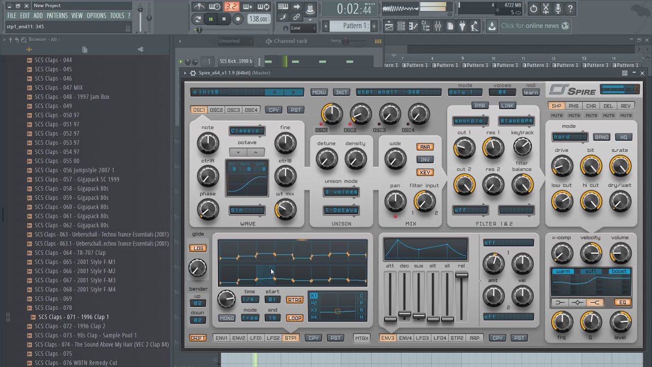 FL Studio Tutorials : Ferry Costen Gouryella Bassline with Reveal Spire