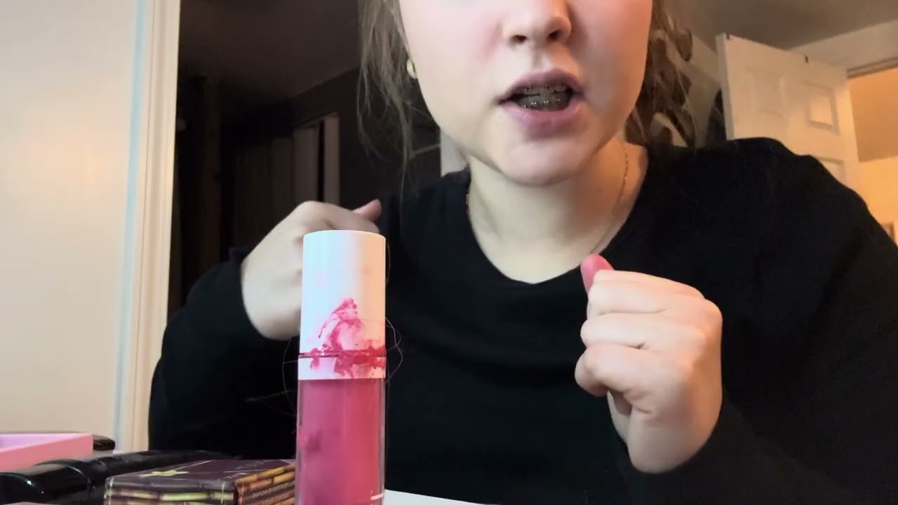 Asmr makeup collection with mouth sounds