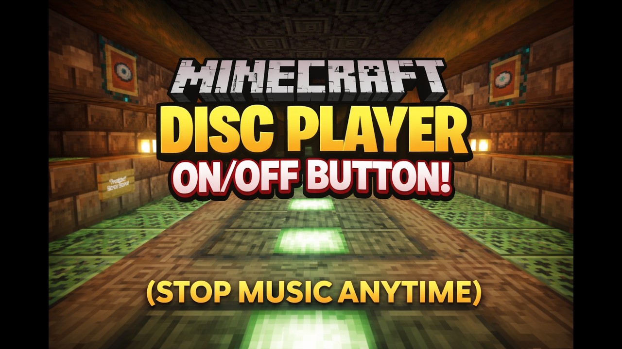 Minecraft Disc Player With Working On/Off Switch