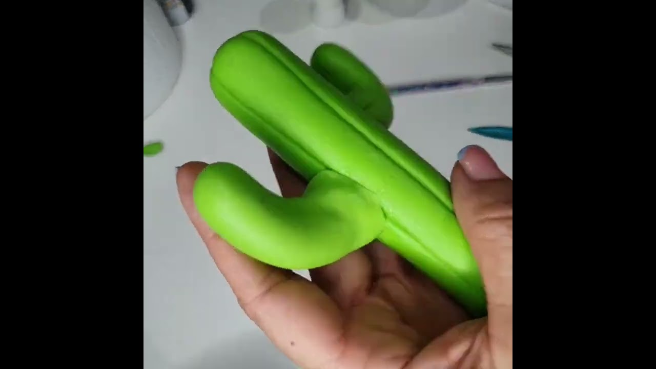 Cactus en fondant súper sencillo