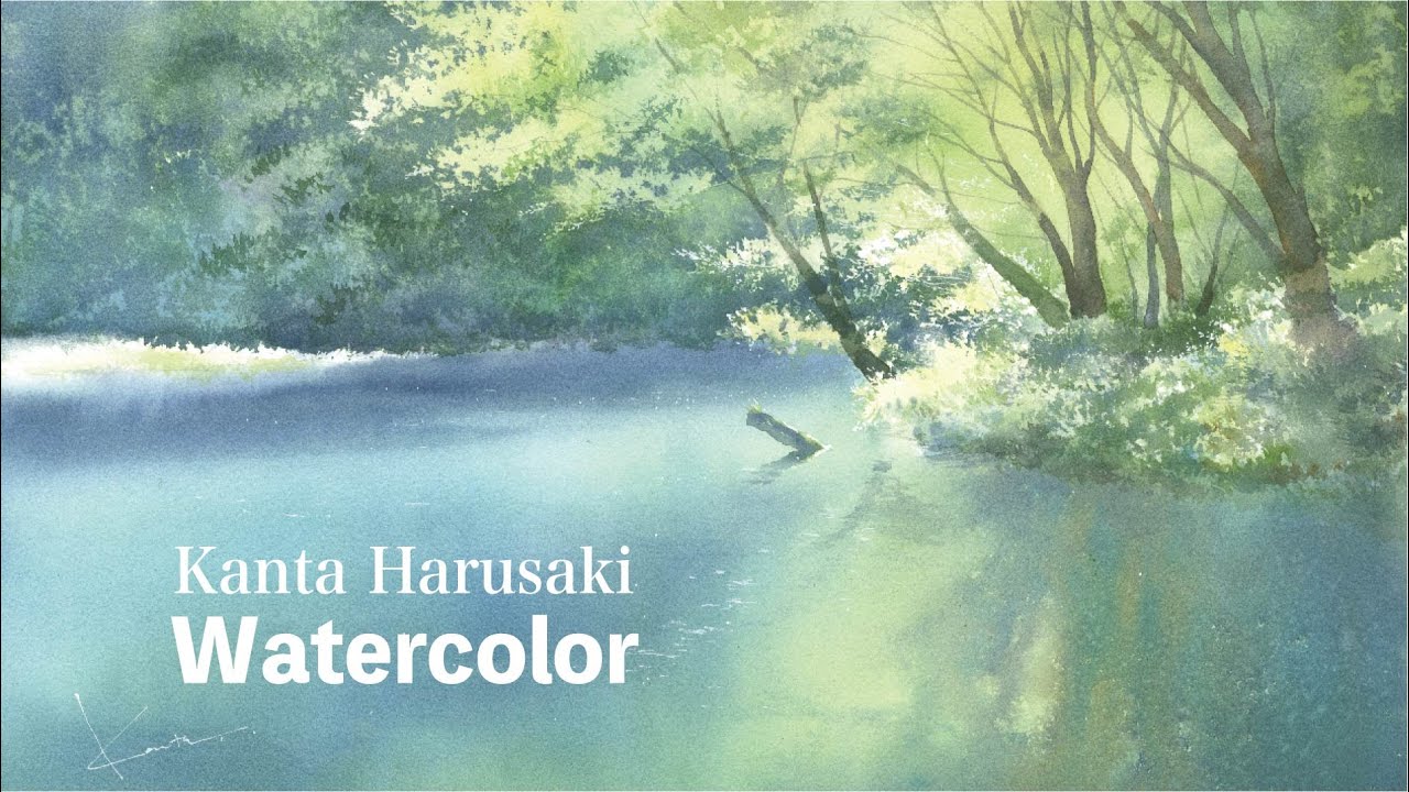 Watercolor　Kanta Harusaki　　水彩画　春崎幹太　陣の池　 watercolor painting