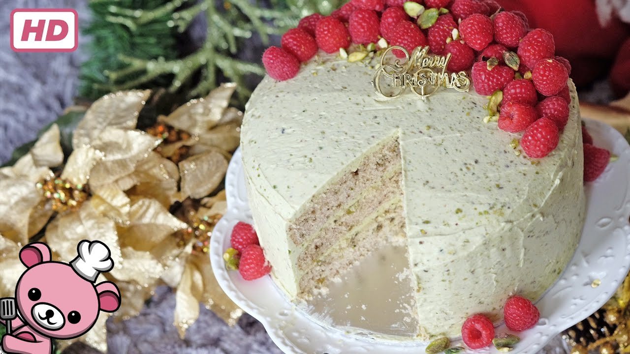 Pistachio Cake with Irish Buttercream