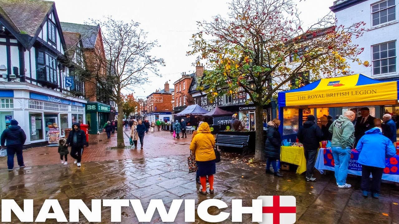 Walk in NANTWICH One of the most Beautiful Towns in Cheshire ENGLAND