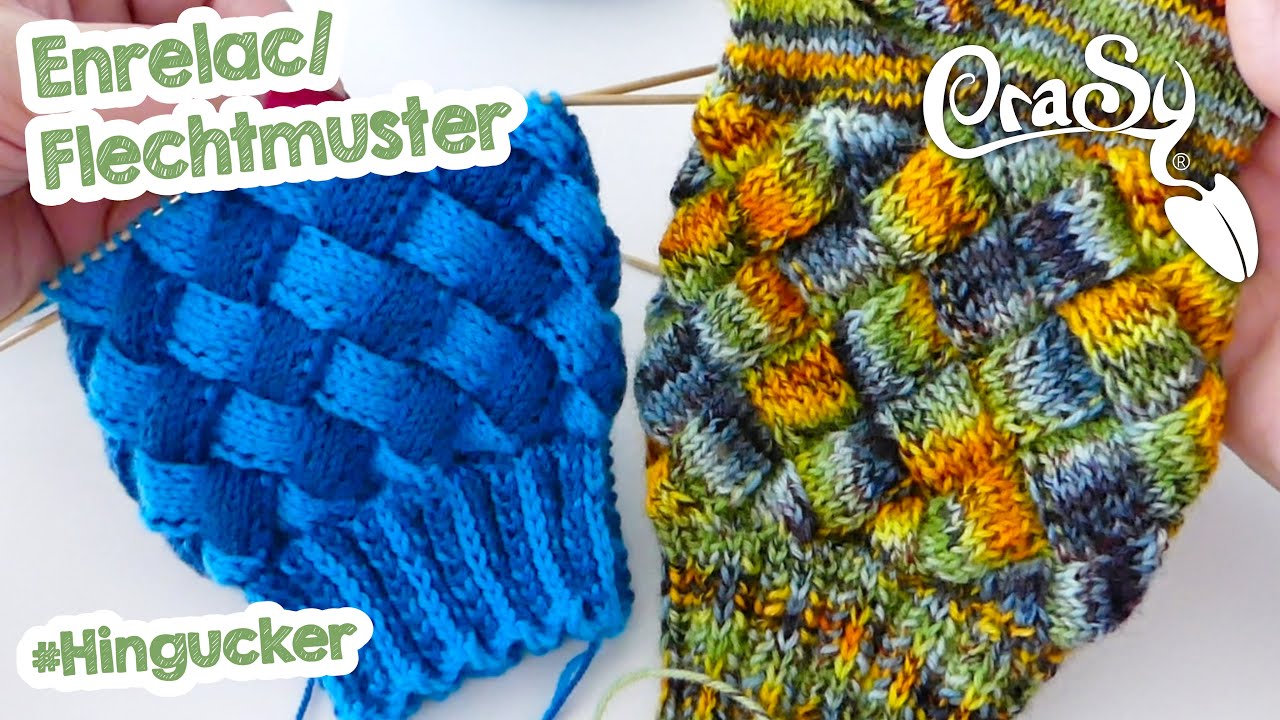 Entrelac /- Flechtmuster in Runden z b  für Socken