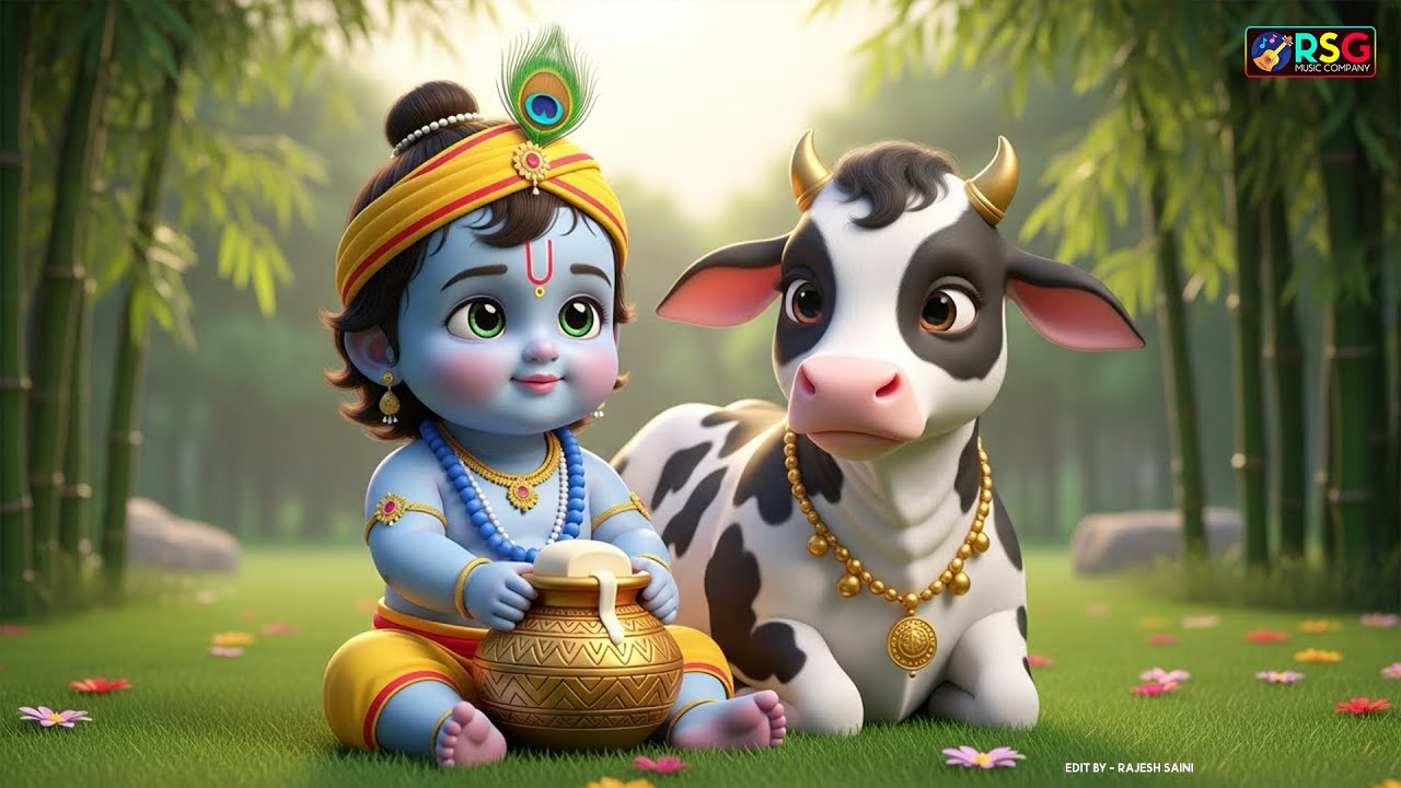 Little Krishna Song छोटी छोटी गैया - Choti Choti Gaiya Chote Chote Gwal | Krishna Song