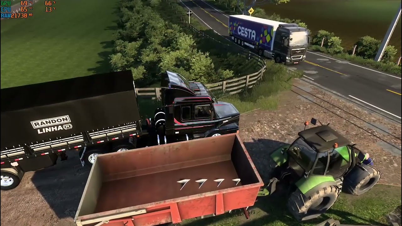 Ets2 scania 143E botando pressão na saida da fazenda