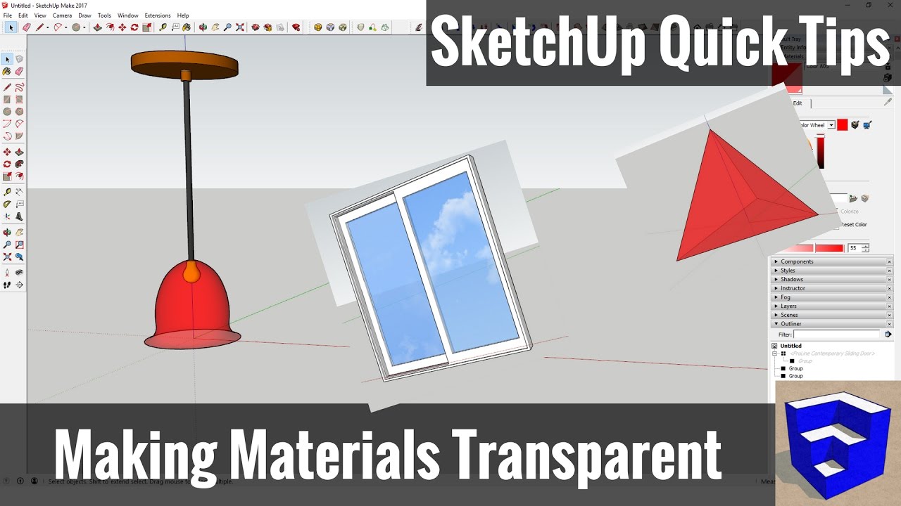 Создание прозрачных материалов в SketchUp — краткие советы по SketchUp