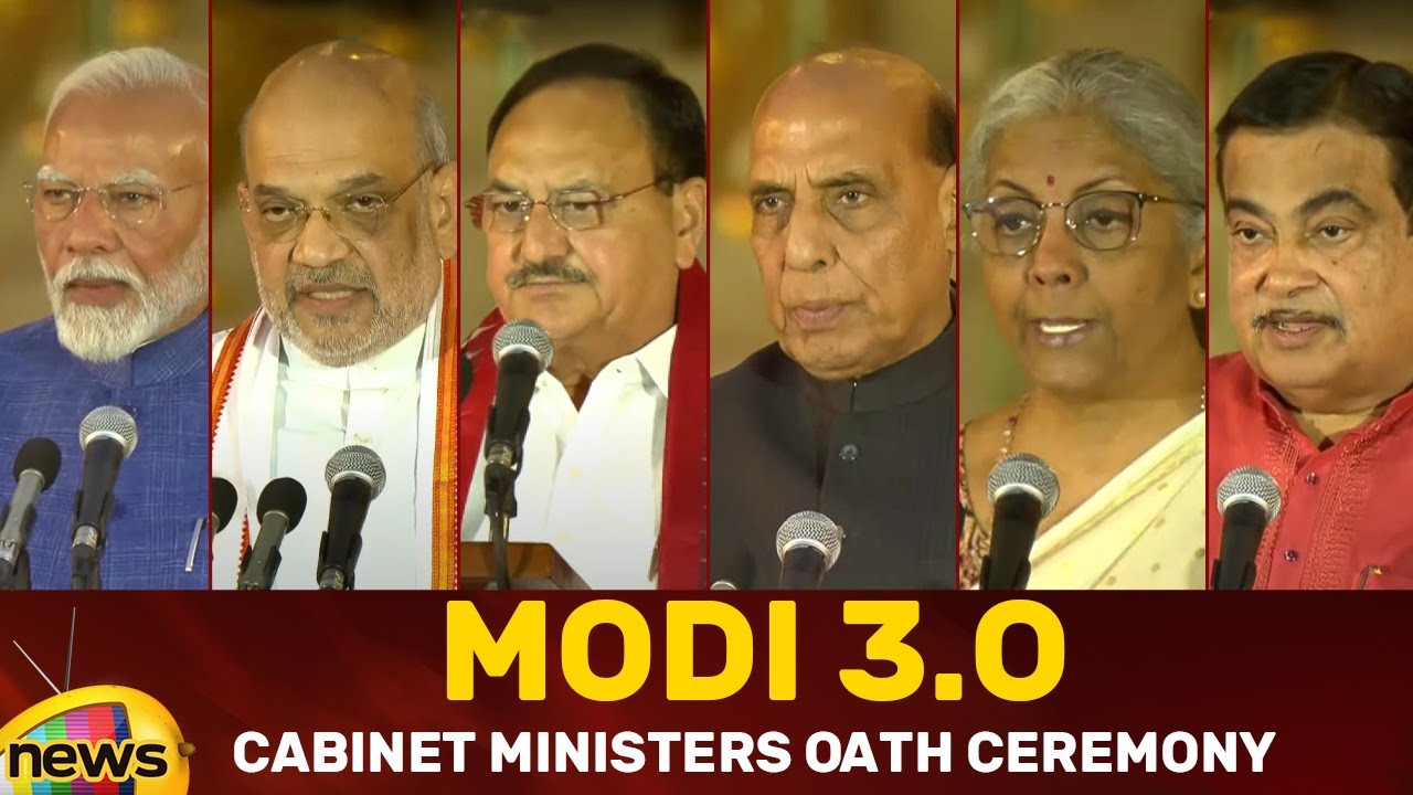 Central Cabinet Ministers Oath Ceremonies | Modi 3.O | PM Modi | Latest News | Mango News