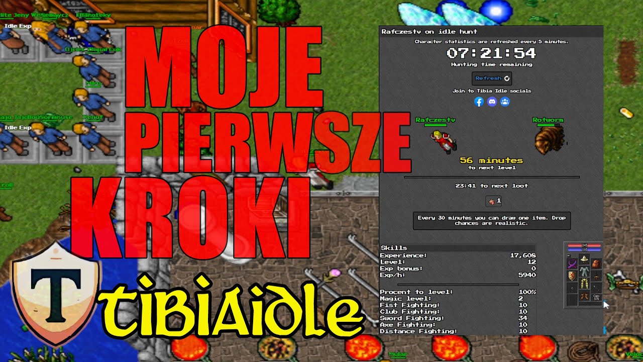 TIBIAIDLE.COM MOJE PIERWSZE KROKI - WSZYSTKO O SERWERZE, NO PRAWIE ;)