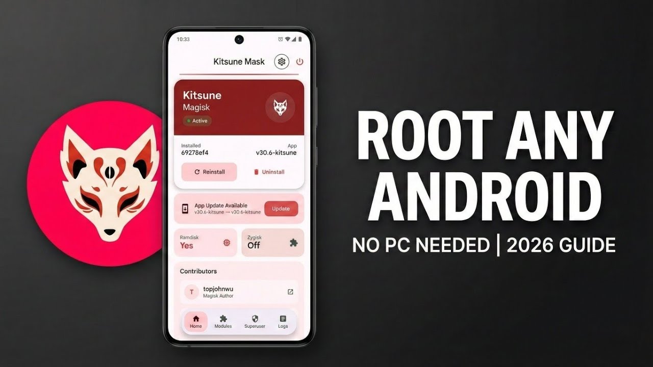 Как получить root-права на любом Android-телефоне в 2026 году (без ПК) 📲 | Метод Kitsune Magisk