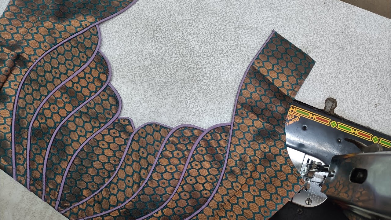 Popular neck design/Trending Lotus neck design cutting and stitching for blouse