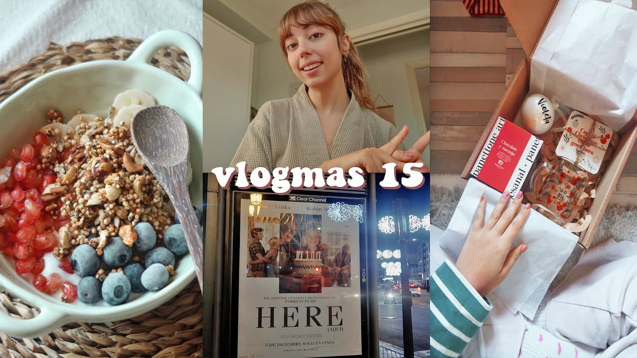 VLOGMAS 15 l Mi caja de Navidad, granola sin avena, vemos Here en el cine y chili sin carne