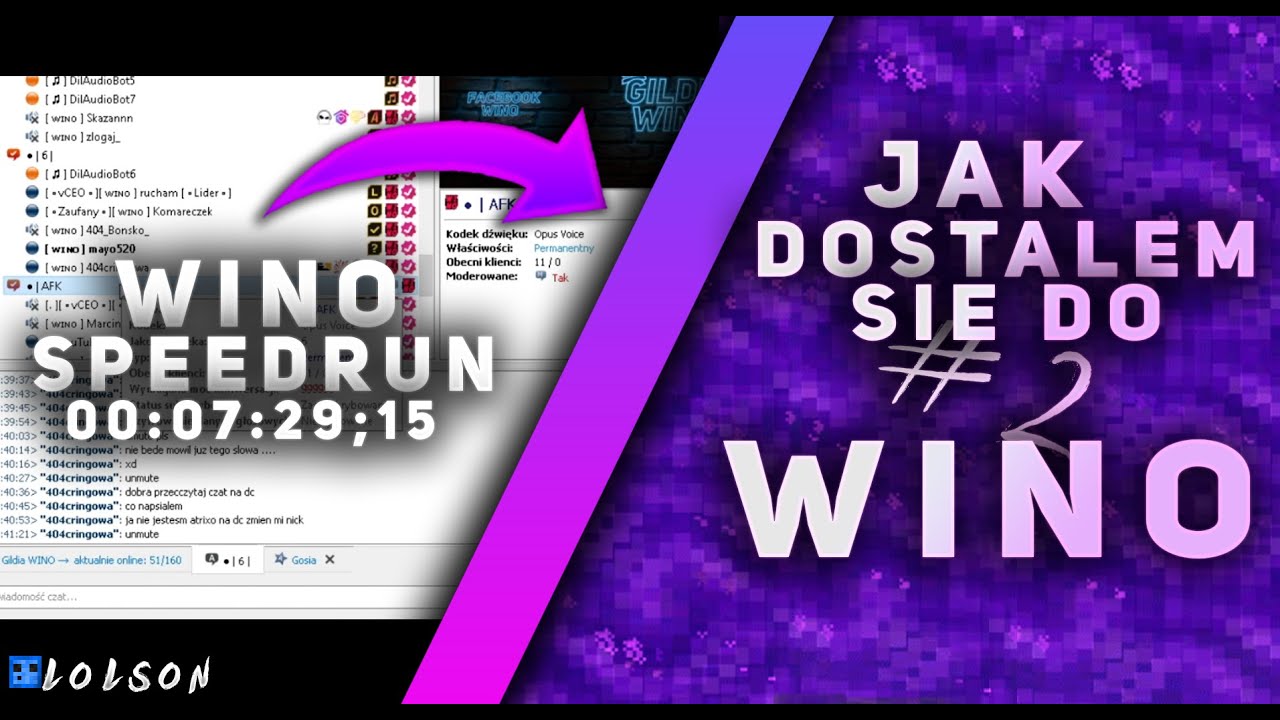 Jak dostałem się do gildii  WINO #2 | Najszybsze rekru | Speedrun rekrutacji  00:07:29;15 | TS3